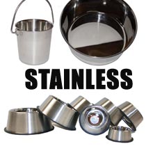 Leather Brothers Stainless Steel Dog Bowls